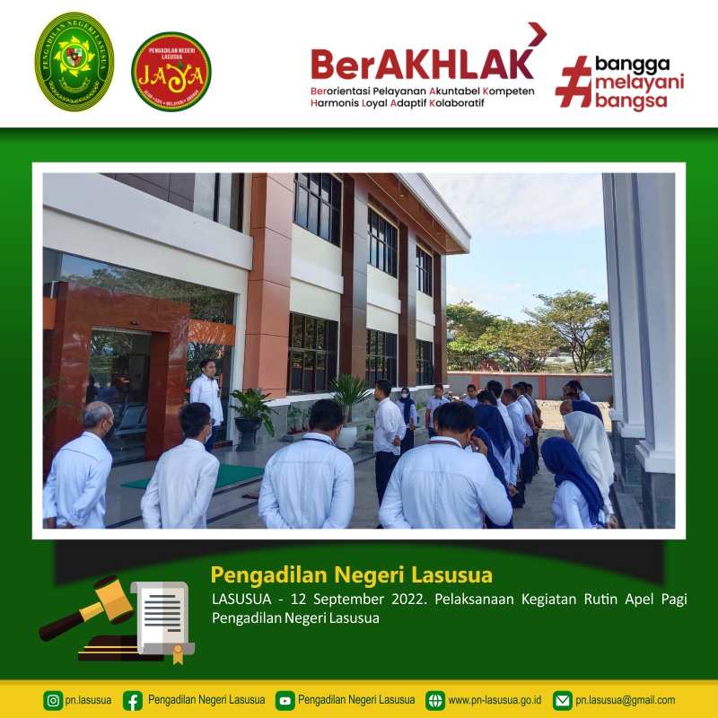 Pelaksanaan Apel Pagi Pengadilan Negeri Lasusua